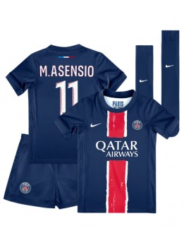 Paris Saint-Germain Marco Asensio #11 Replika Hemmakläder Barn 2024-25 Kortärmad (+ byxor)